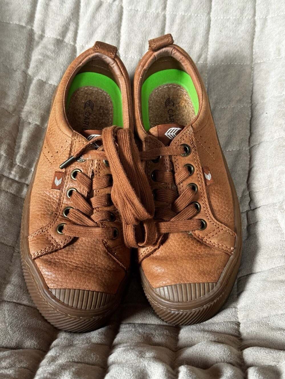 Cariuma OCA Low Brown Premium Leather Sneakers